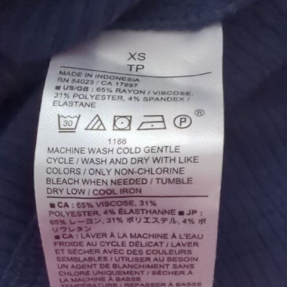 Banana Republic Blue Asymmetrical Blouse with Long Sleeves - Picture 6 of 6